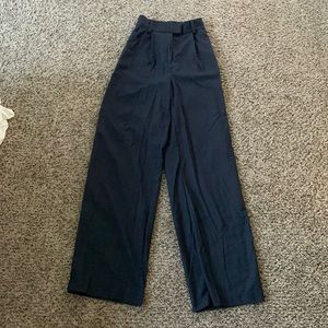 Navy wide leg trousers